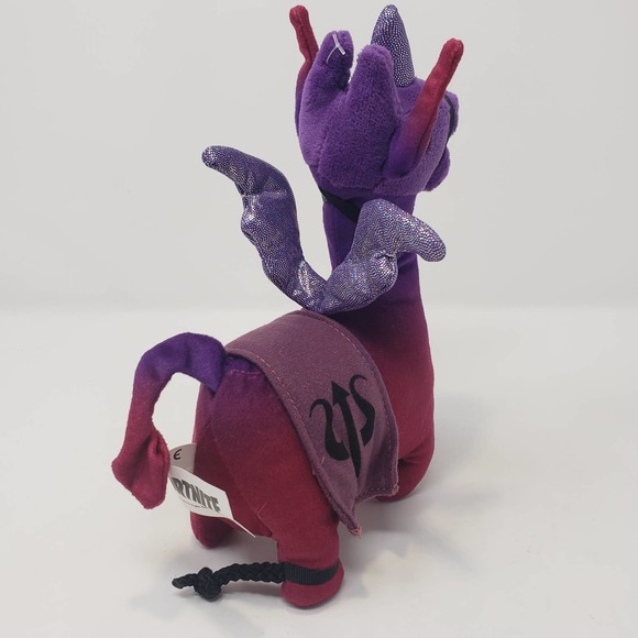 Fortnite Dark Llamacorn Plush 8" Purple Stuffed Animal Game Character Horn Wings - Picture 4 of 6
